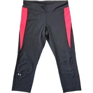 Under Armour Woman’s Black With Pink 20” leggings workout yoga running size S